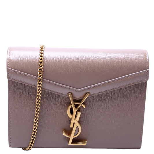 Saint Laurent Cassandra Chain Wallet Grain Bag
