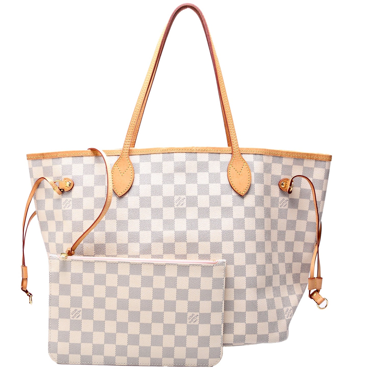 Louis Vuitton Neverfull With Wallet MM Damier Azur