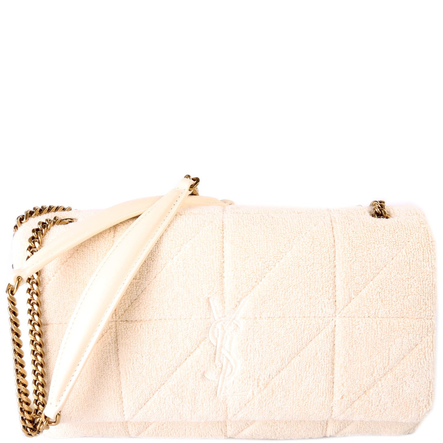 Saint Laurent Jamie Patchwork Terry Cloth Medium Chain 735035 Bag
