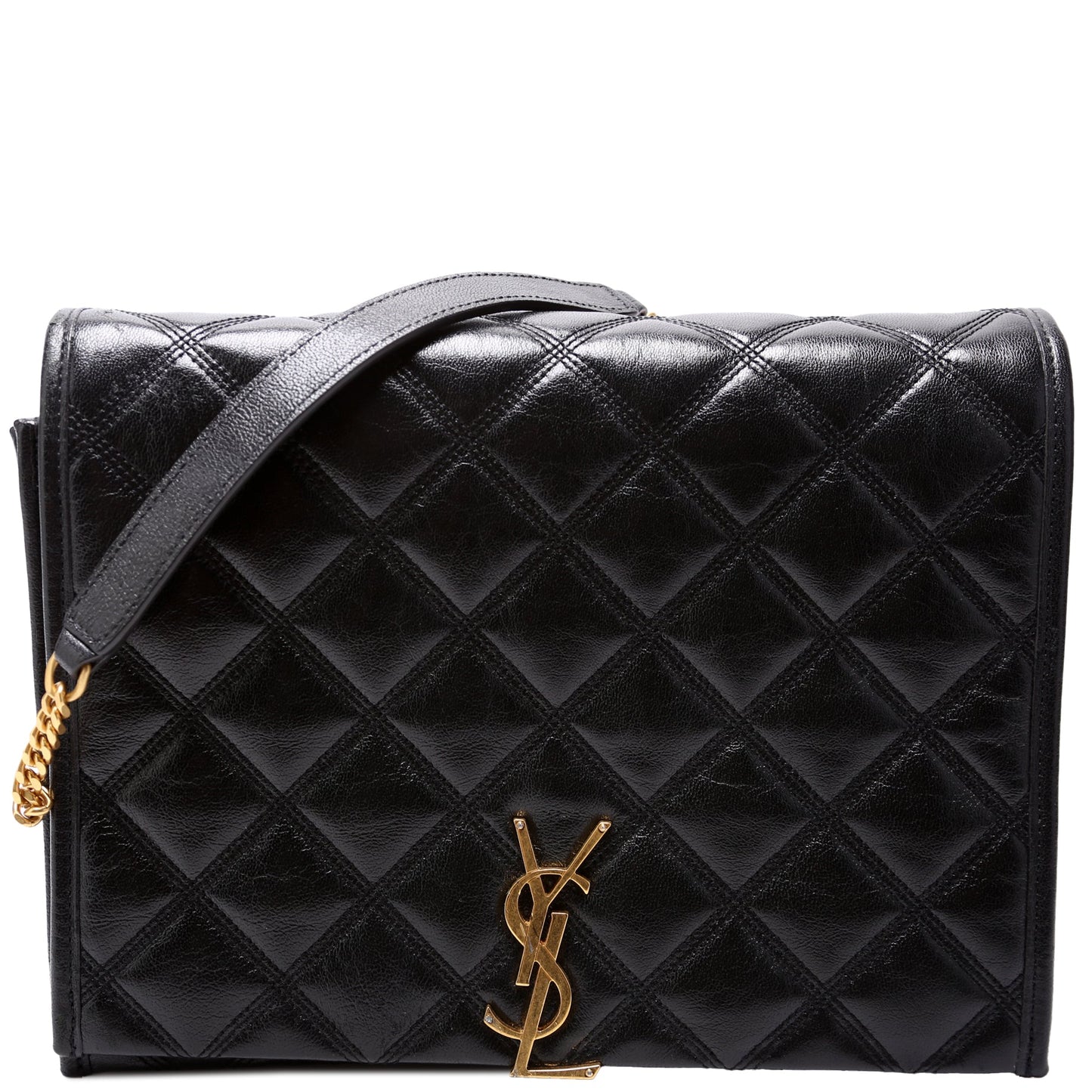 Saint Laurent 579607 Becky Quilted Lambskin Shoulder Large Bag