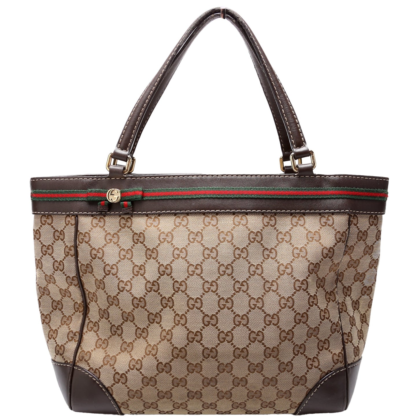 Gucci 257061 GG Canvas Mayfair Medium Tote Bag