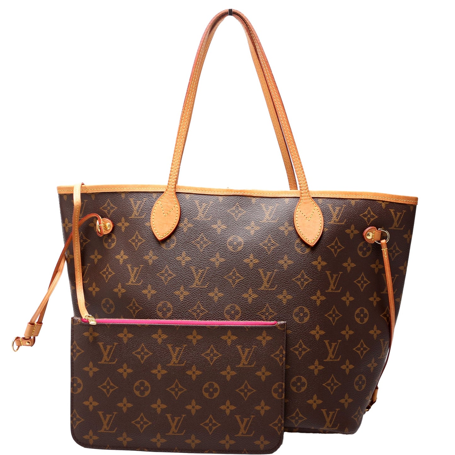 Louis Vuitton Neverfull W/Wallet MM Monogram