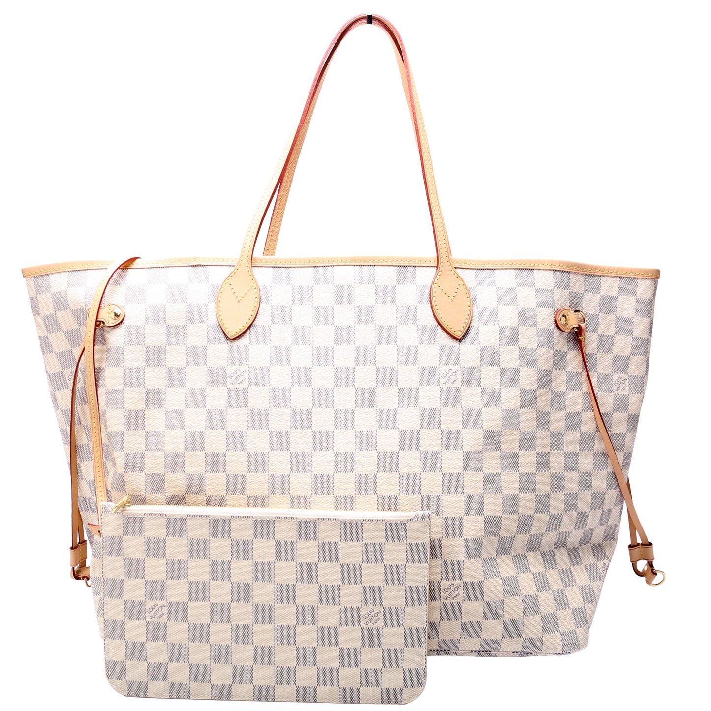 Louis Vuitton Neverfull W/Wallet GM Damier Azur