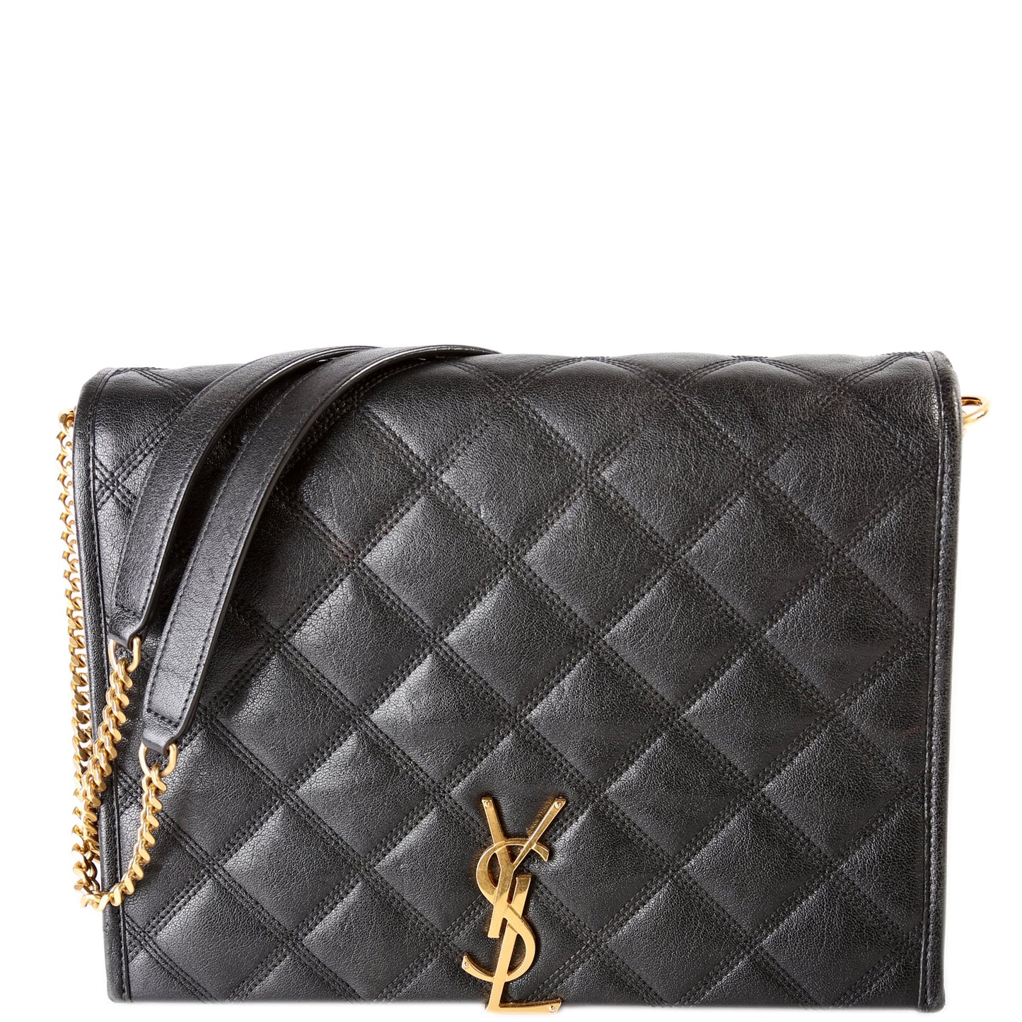 Saint Laurent 579607 Becky Shoulder Quilted Lambskin Large Bag