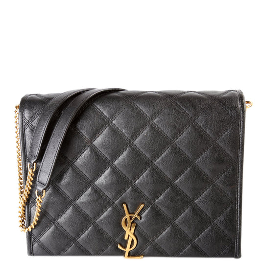Saint Laurent 579607 Becky Shoulder Quilted Lambskin Large Bag