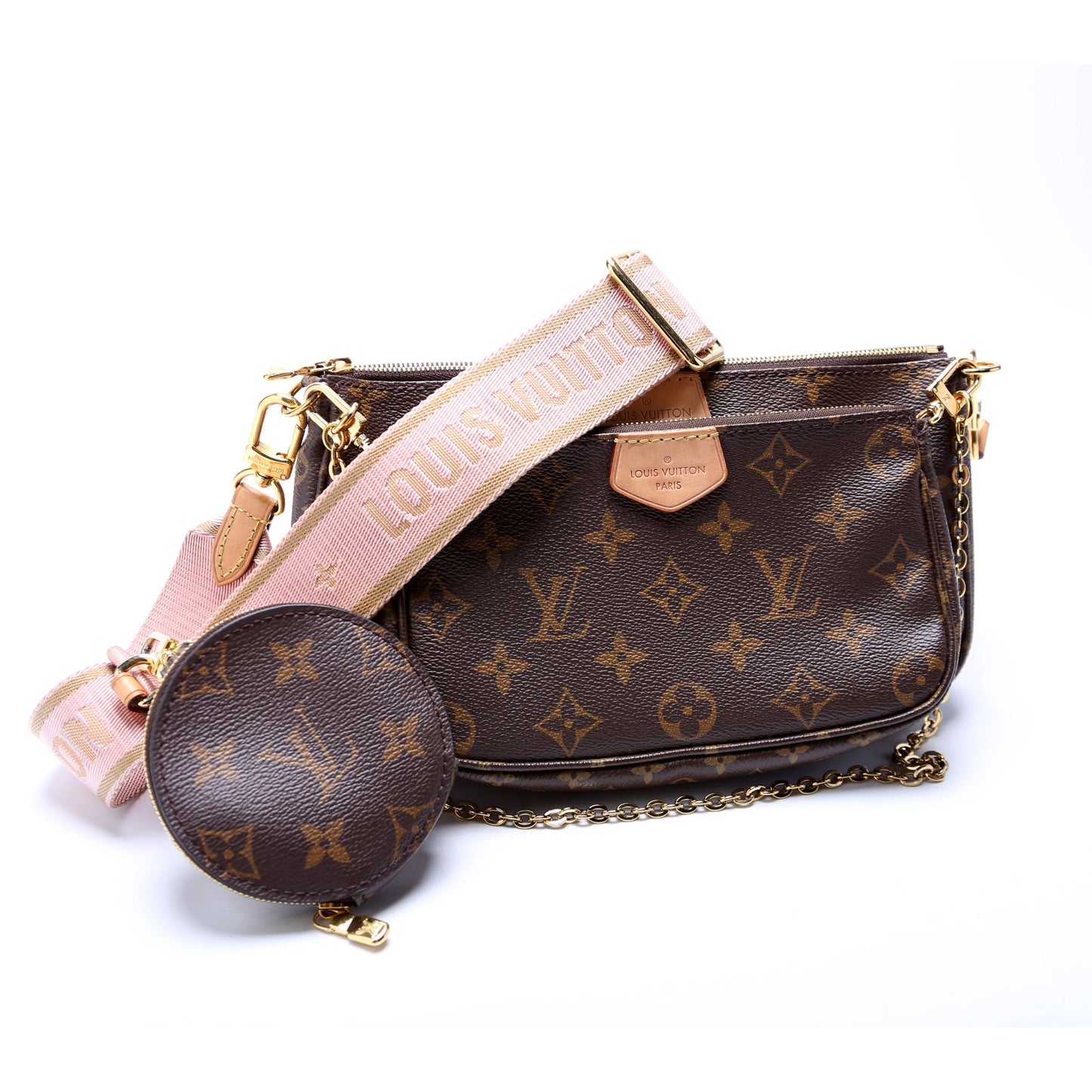 Louis Vuitton Multi Pochette Monogram Pink