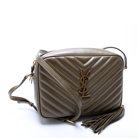 Saint Laurent Lou Camera Quilted 612544 Green Bag