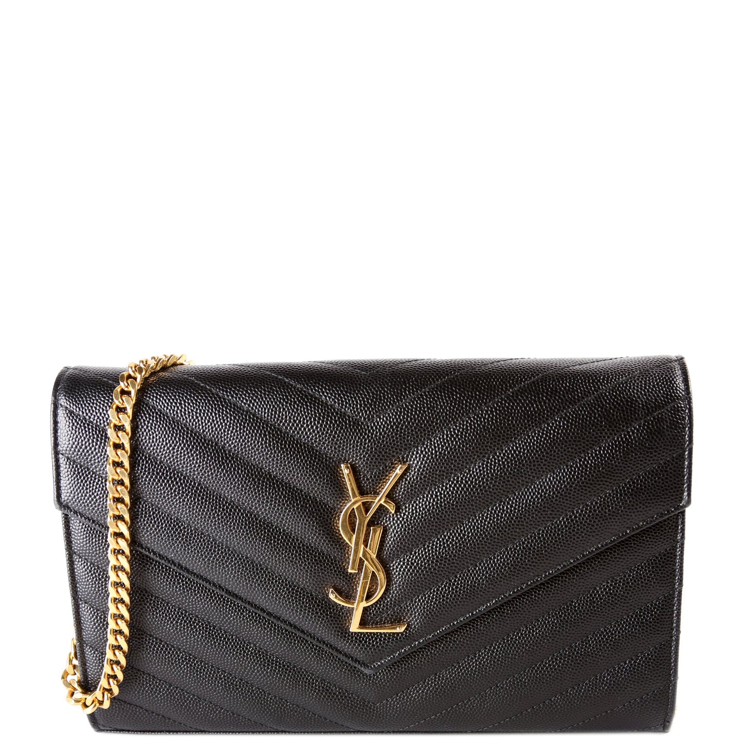 Saint Laurent Grain De Chain Wallet Black Bag