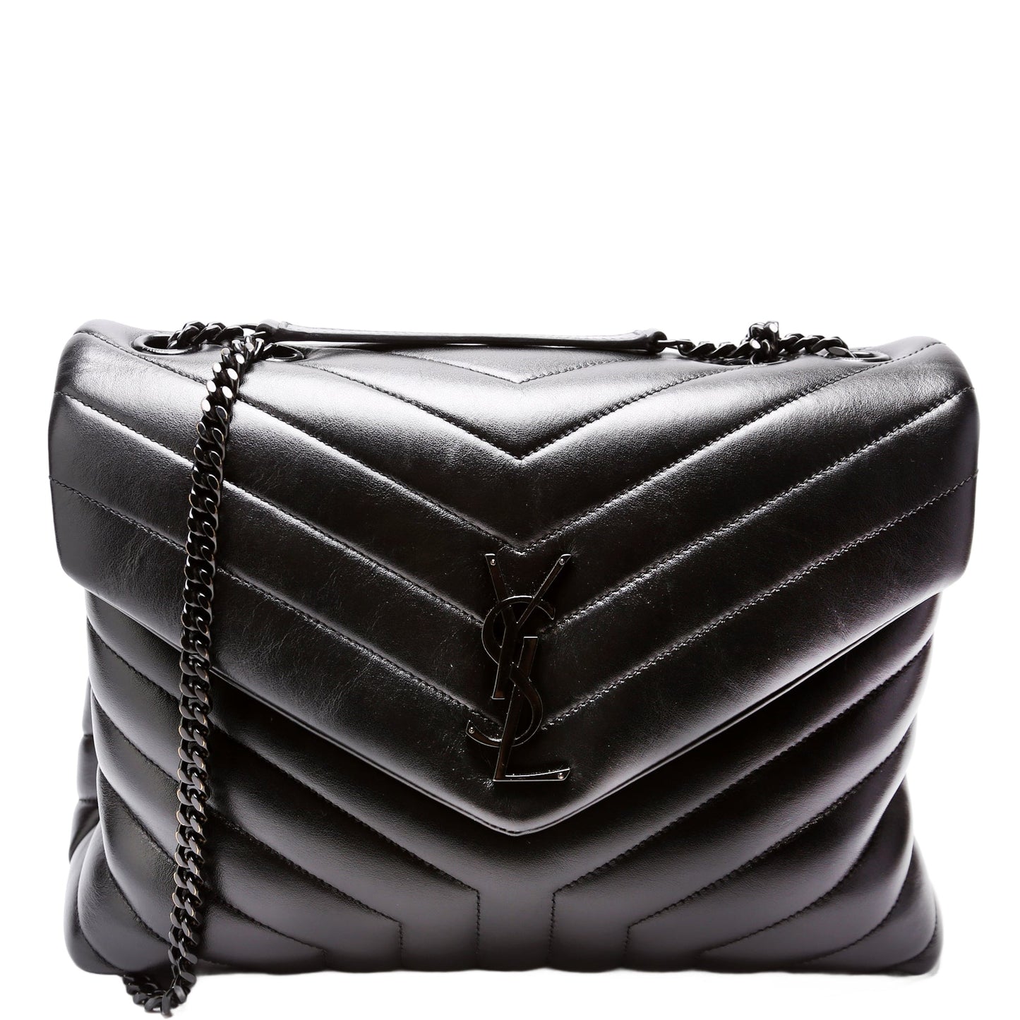Saint Laurent Loulou Medium Quilted 574946 Black Bag