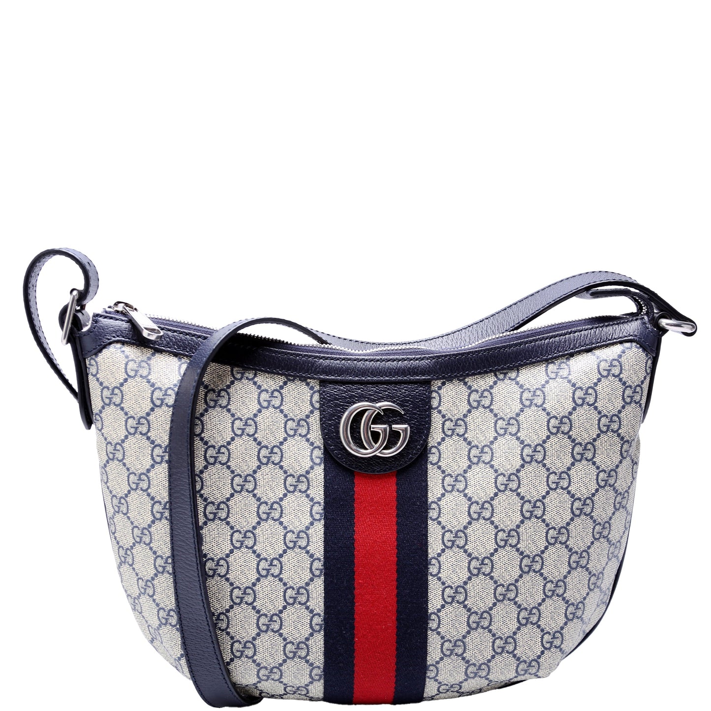 Gucci 598125 Ophidia GG Supreme Small Shoulder Beige/Navy Bag
