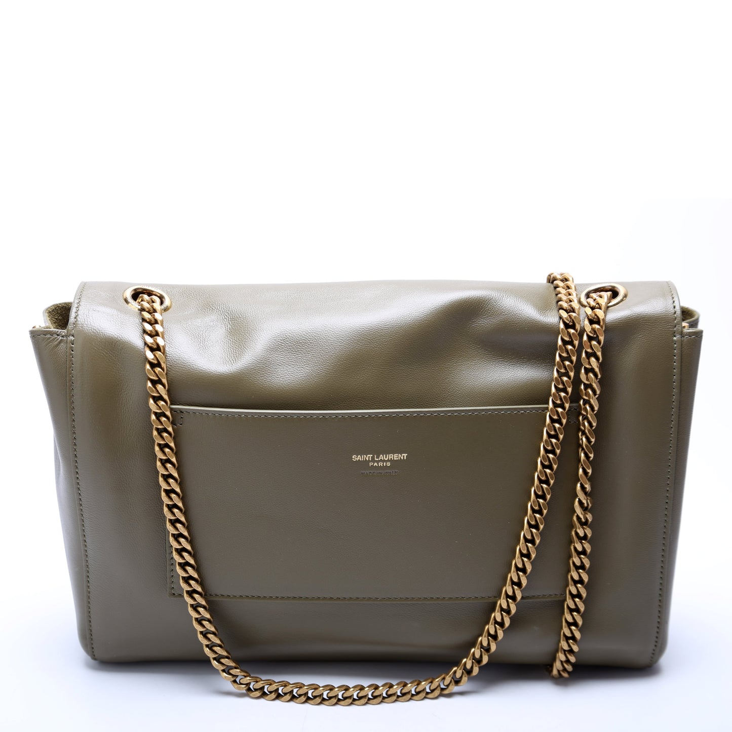Saint Laurent Kate Satchel Medium Reversible Suede/Leather 553804 Green Bag