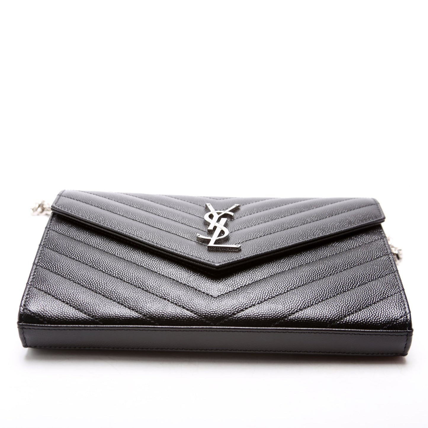 Saint Laurent Grain De Chain Wallet 377828 Black Bag
