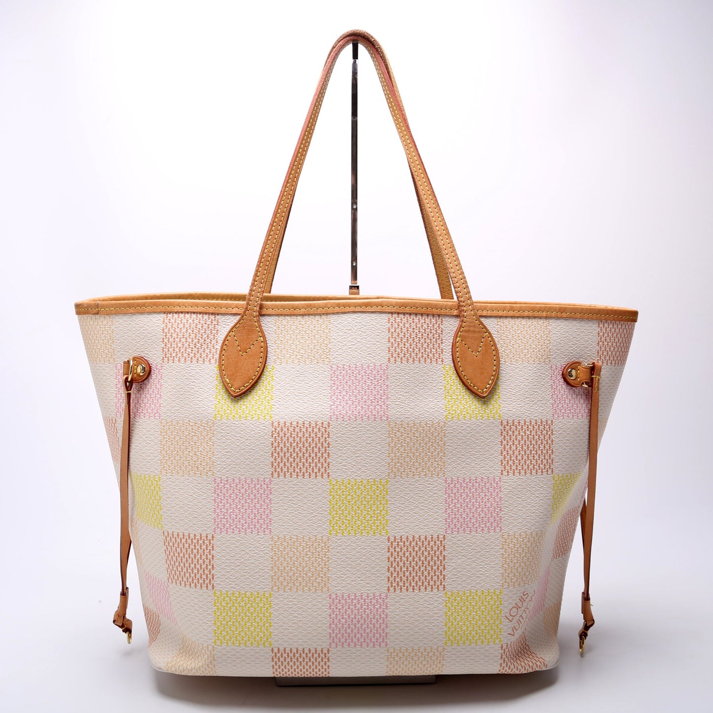 Louis Vuitton Neverfull W/Wallet MM Giant Damier Peach