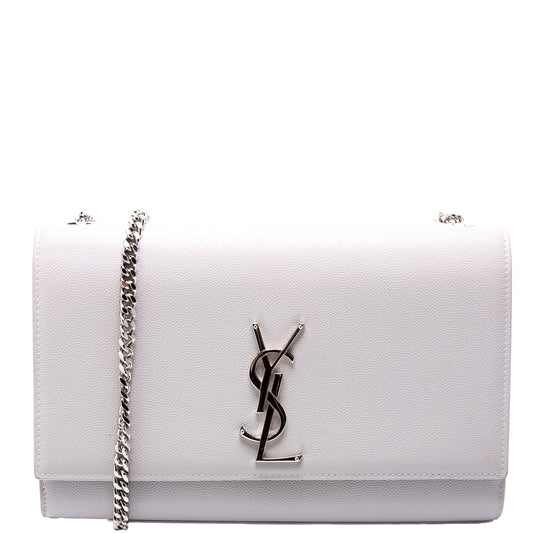 Saint Laurent Kate Satchel Grain De Poudre Medium 364021 Grey Bag