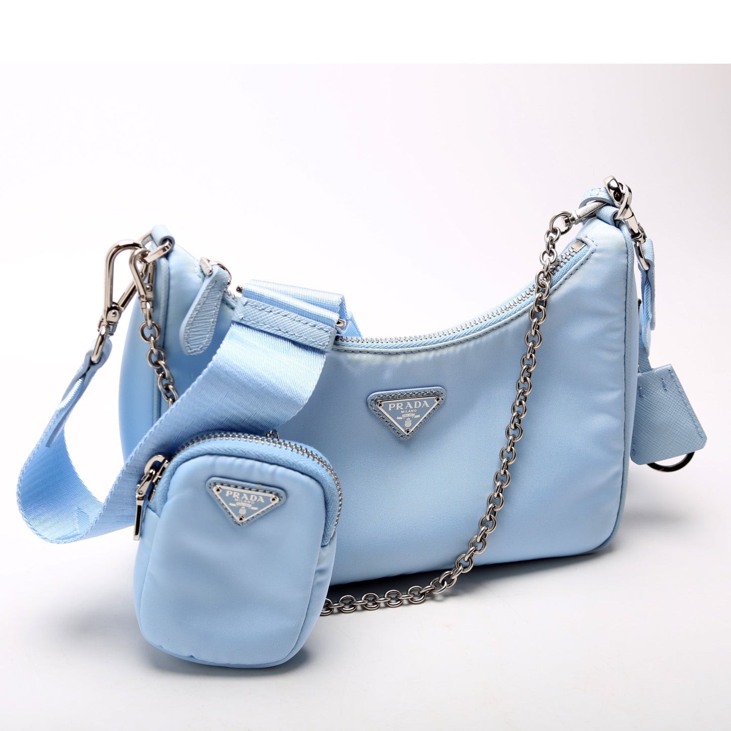 Prada Nylon Re-Edition 2005 Shoulder Blue Bag