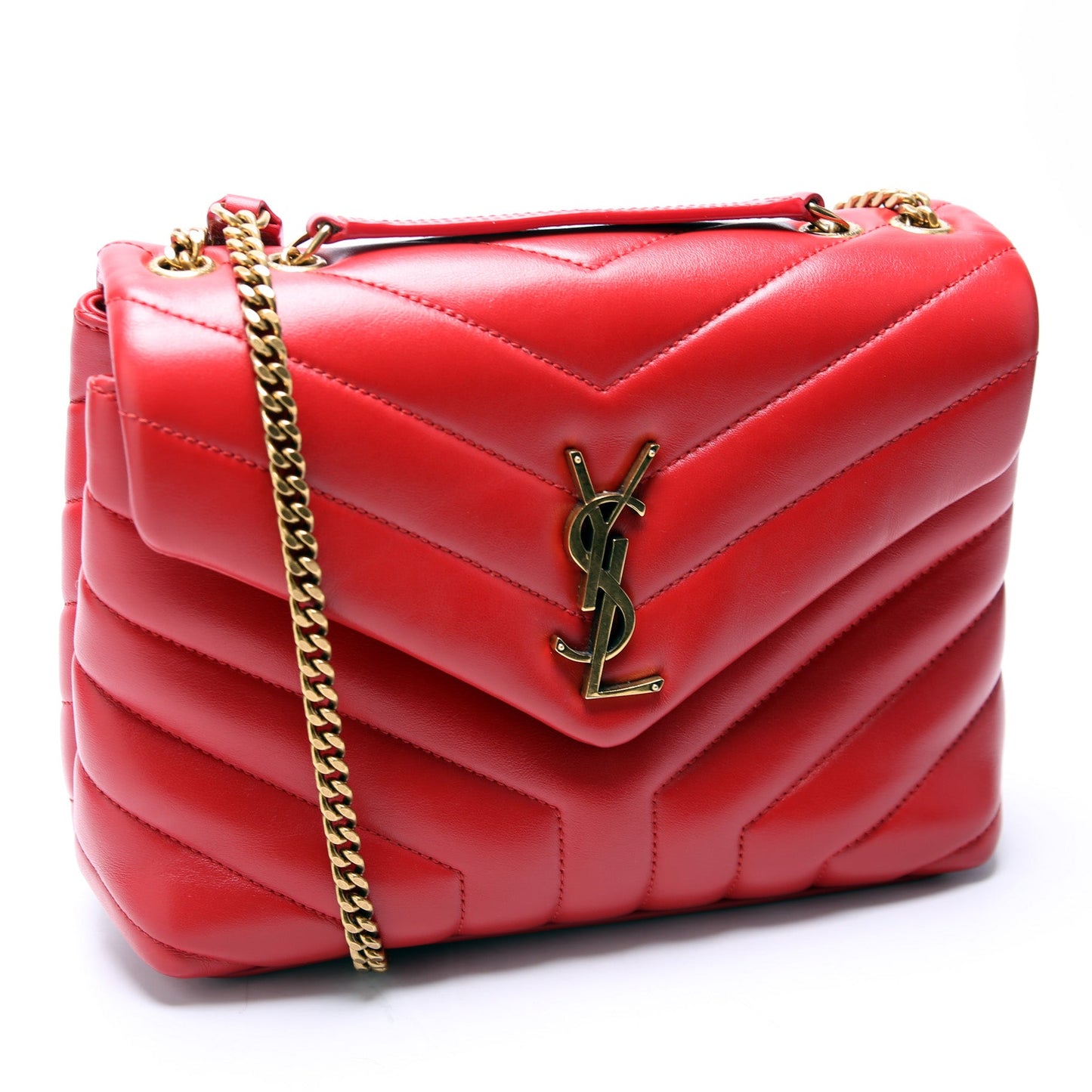 Saint Laurent Loulou Satchel Small Red 4946999 Bag
