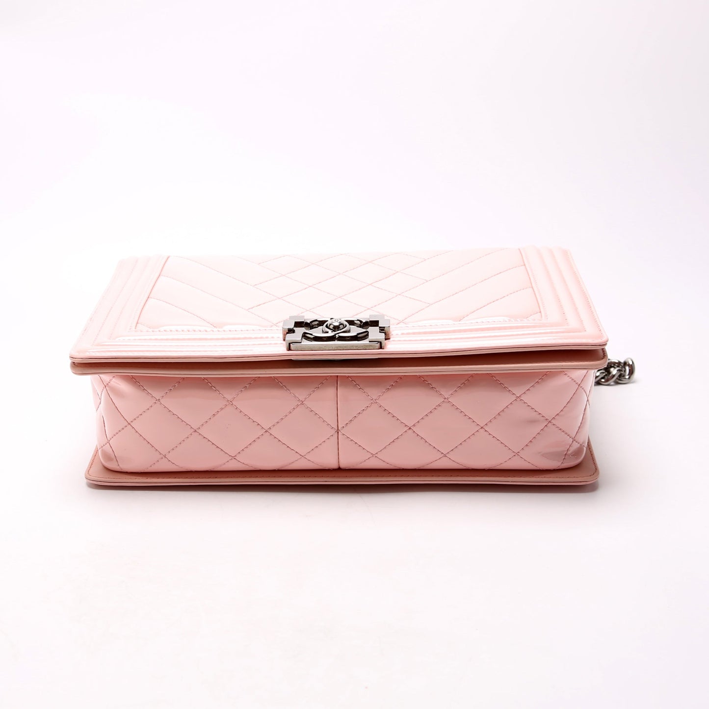 Chanel Boy Flap Medium Old Pink Patent Bag