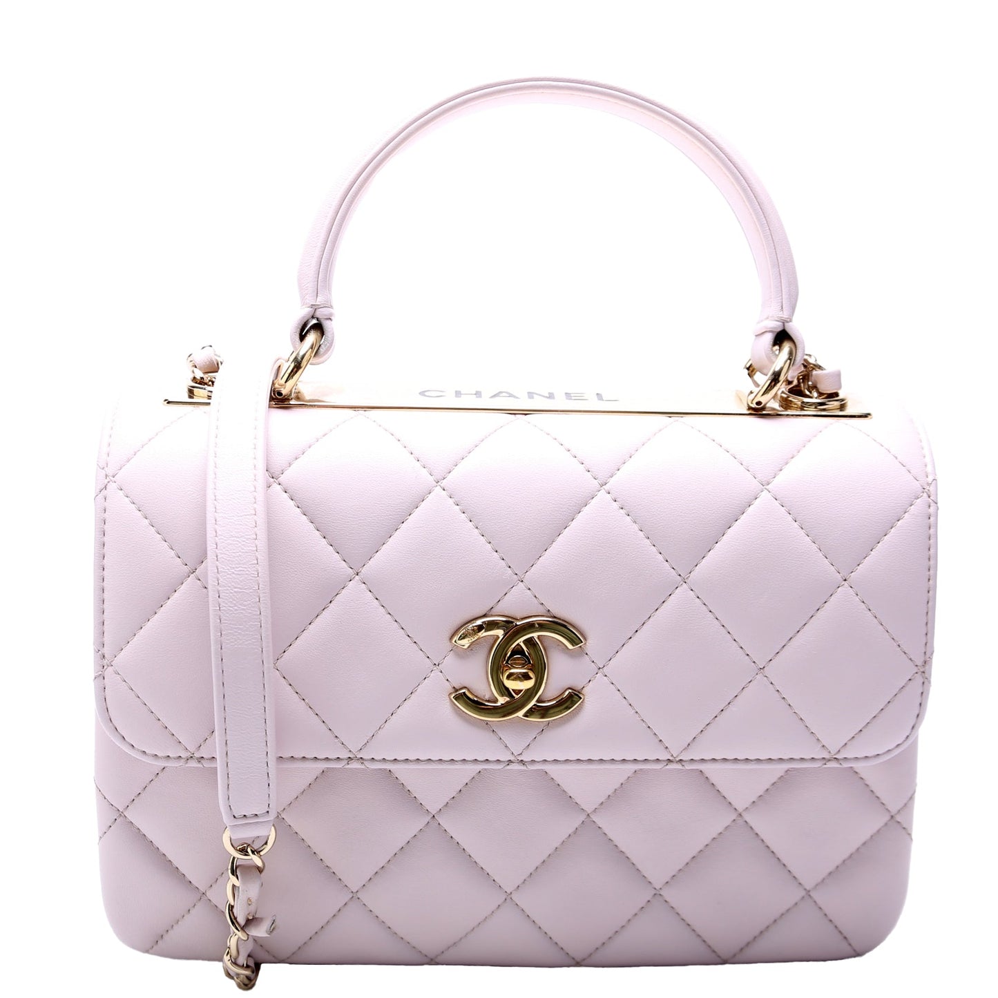 Chanel Trendy Top Handle Small Lambskin 30M Purple Bag