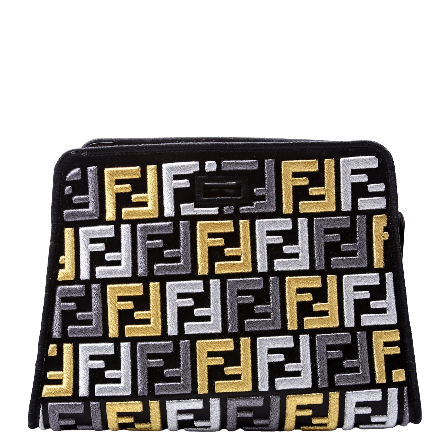 Fendi 7AR717 Peekaboo Defender Pouch Black/Multicolor Bag