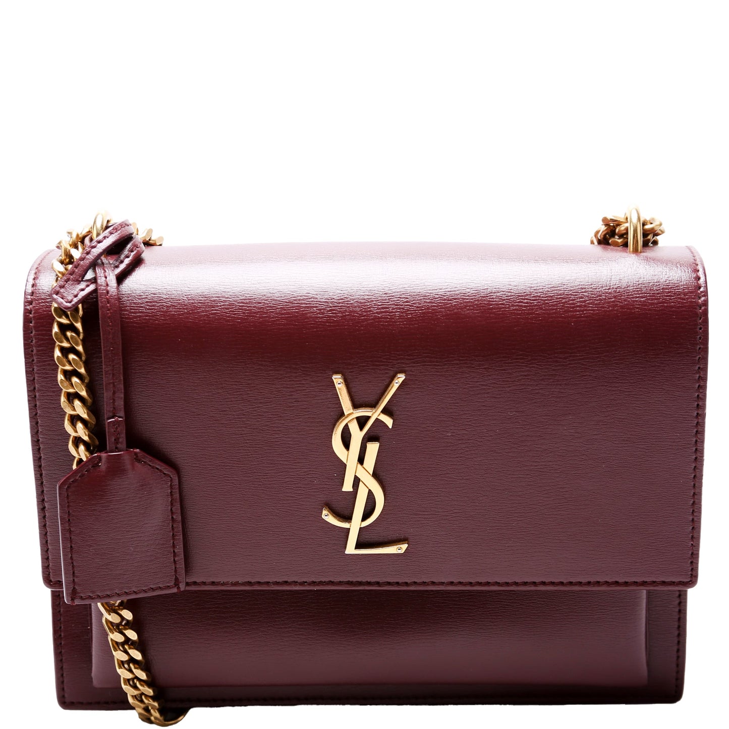 Saint Laurent Sunset Medium Smooth Leather 442906 Burgundy Bag