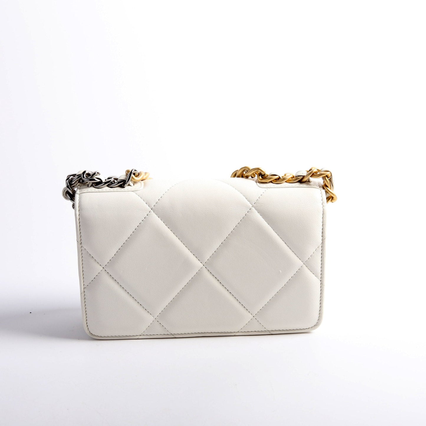 Chanel 19 WOC Quilted Lambskin 30M White Bag