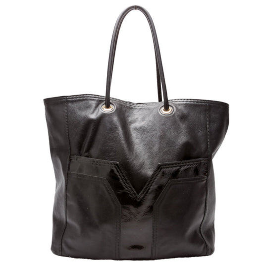 Saint Laurent Lucky Chyc Tote Calfskin 257213 Black Bag