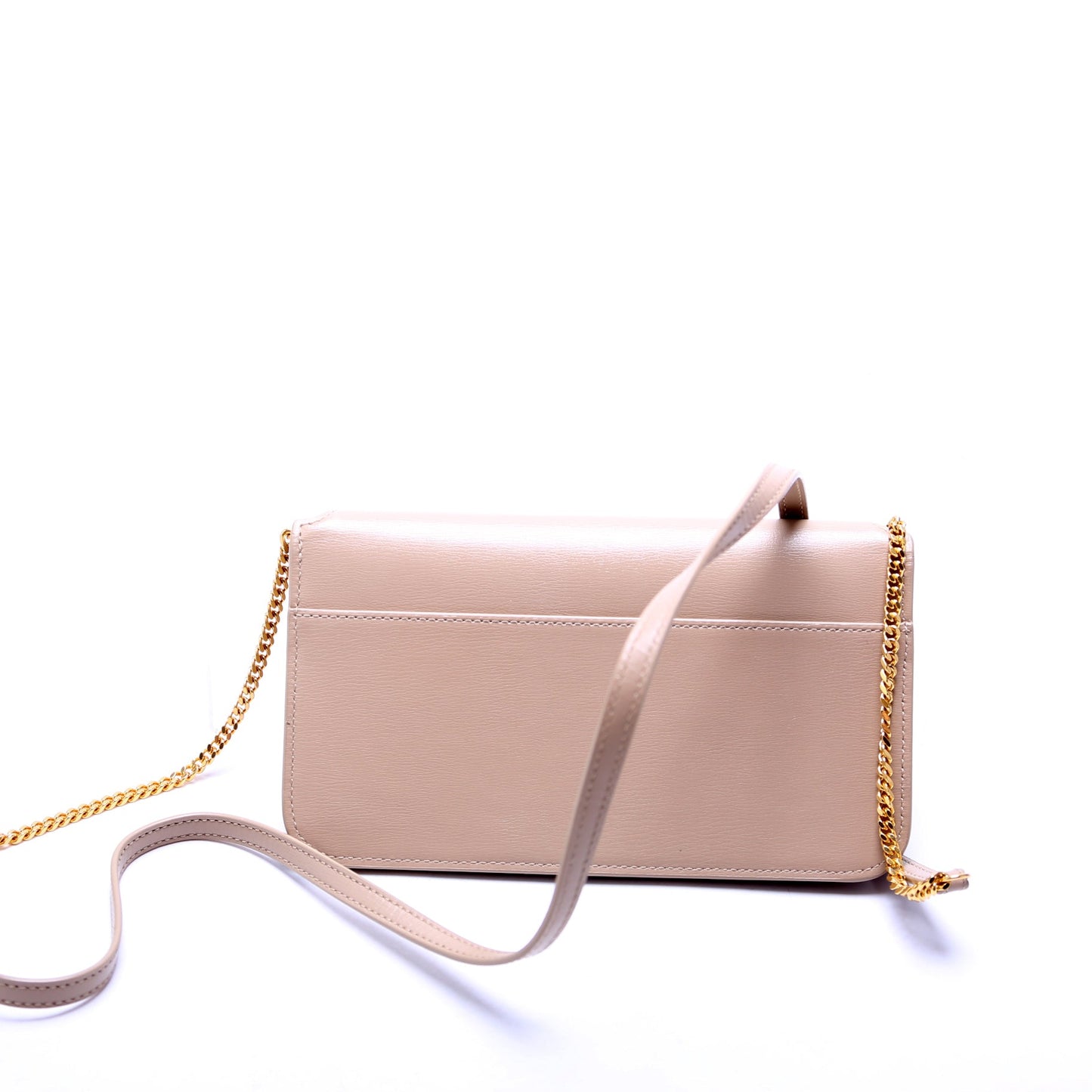Saint Laurent 635095 Cassandra Phone Holder with Strap Tan Bag