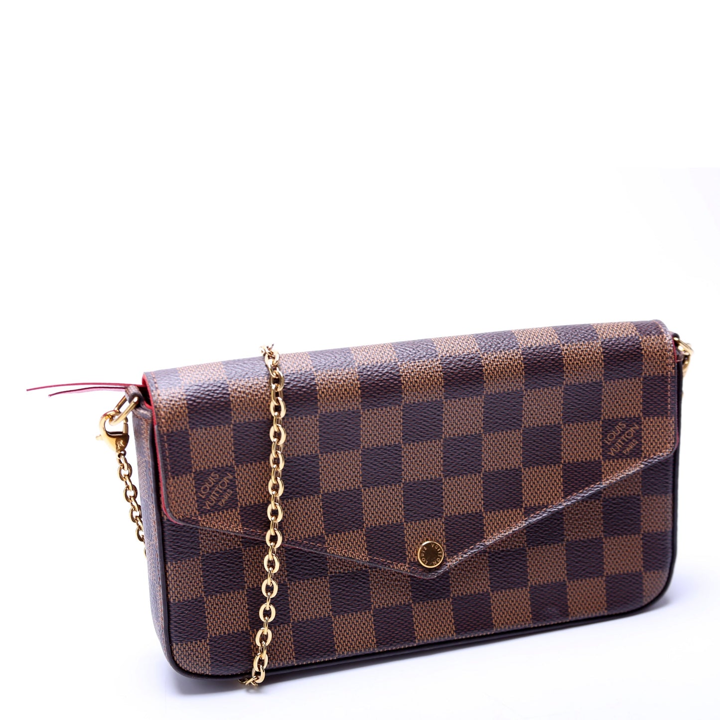 Louis Vuitton Pochette Felicie Damier Ebene Red