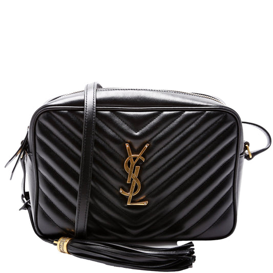 Saint Laurent Lou Camera Quilted 612544 Black Bag