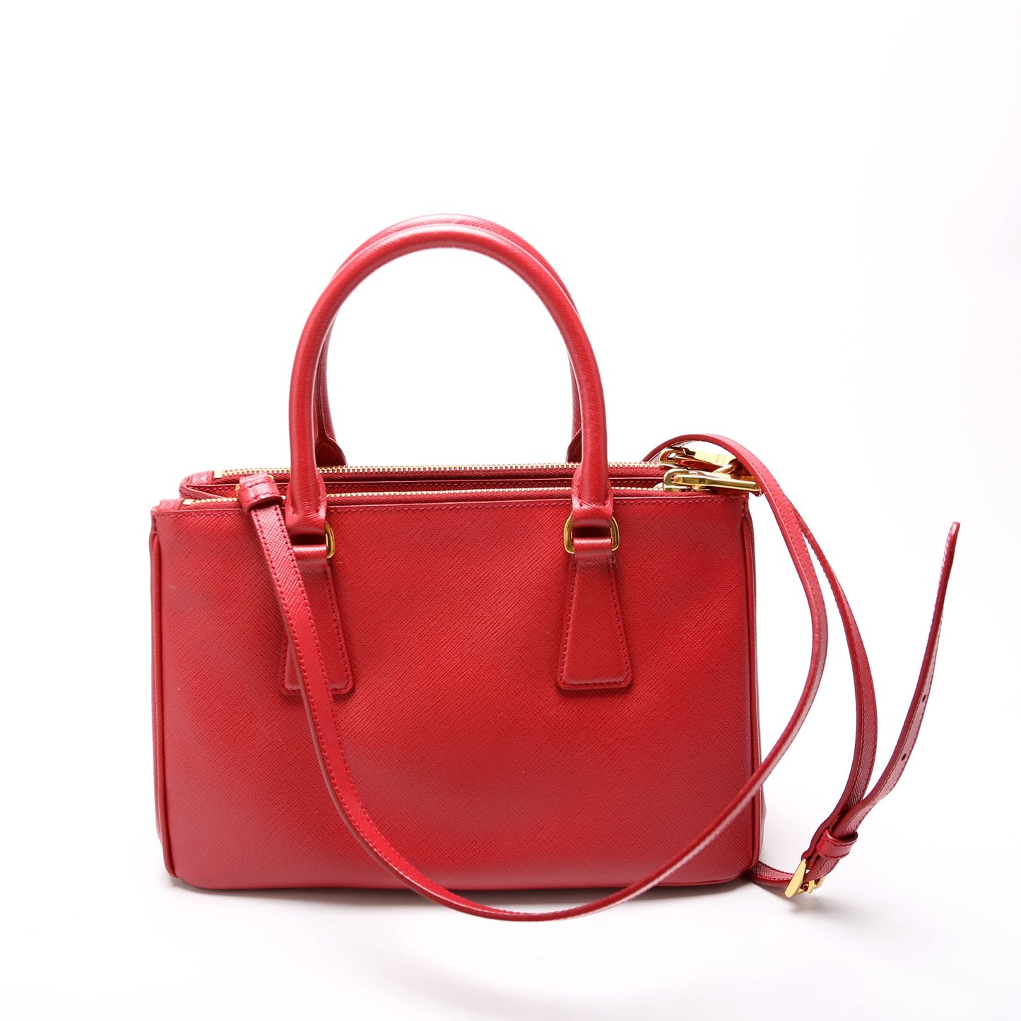 Prada Saffiano Galleria Small Red Bag