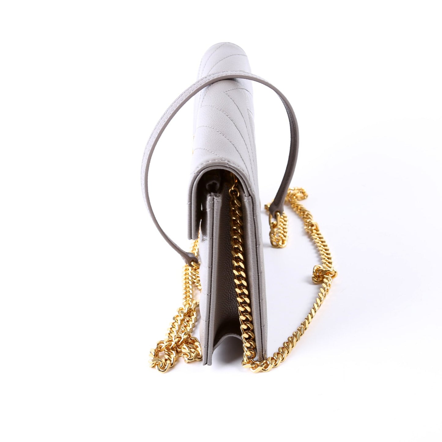 Saint Laurent Envelope Chain Wallet 393953 Grey Bag