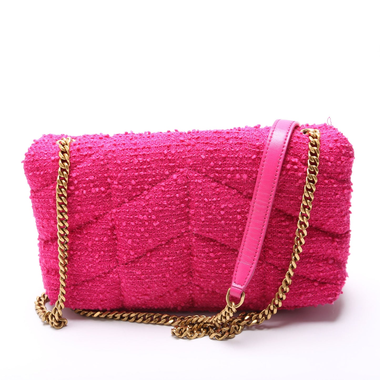 Saint Laurent LouLou Puffer Toy Tweed 620333 Pink Bag