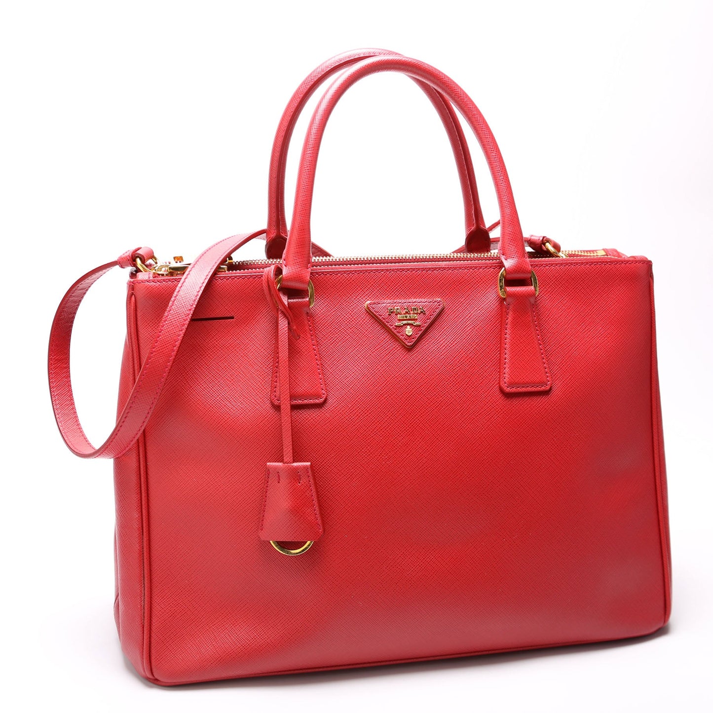 Prada Saffiano Galleria Large Red Bag