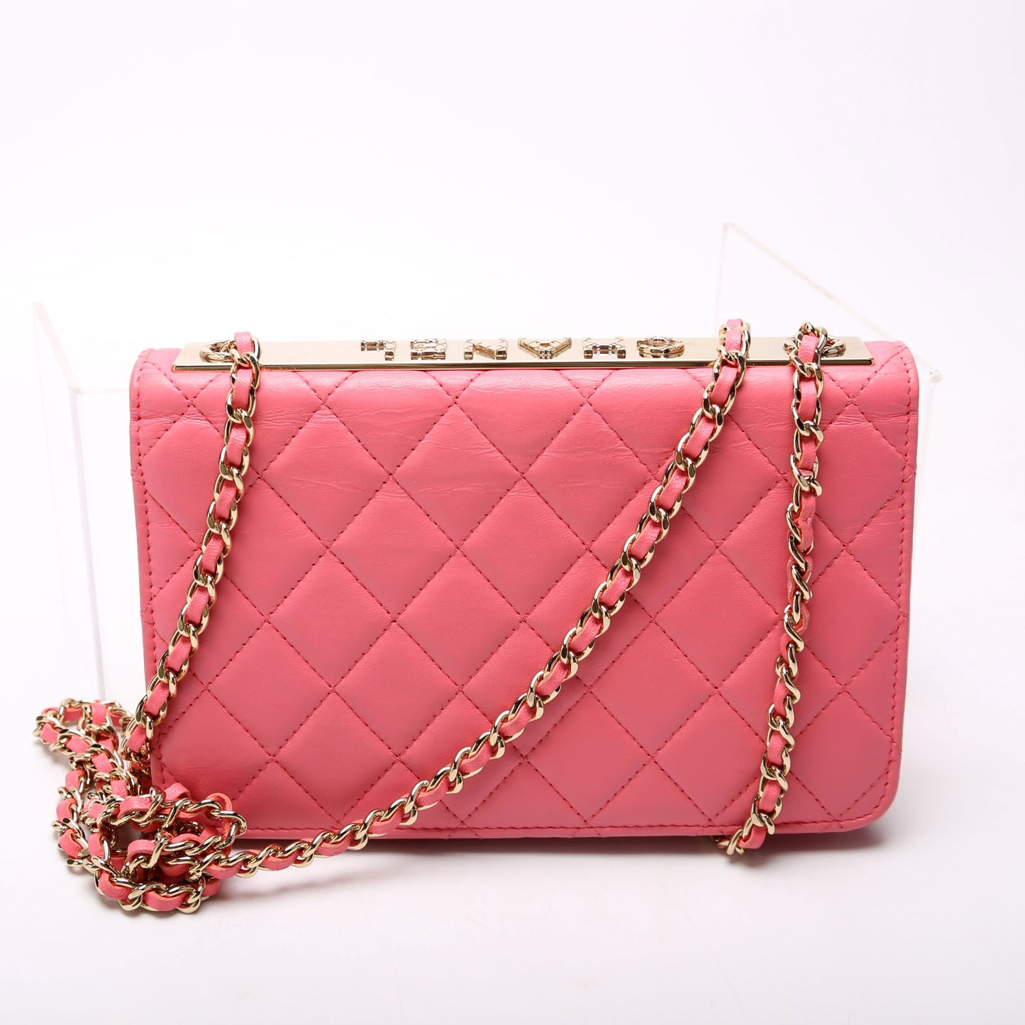 Chanel Wallet On Chain Trendy CC Quilted Lambskin RFID Pink Bag