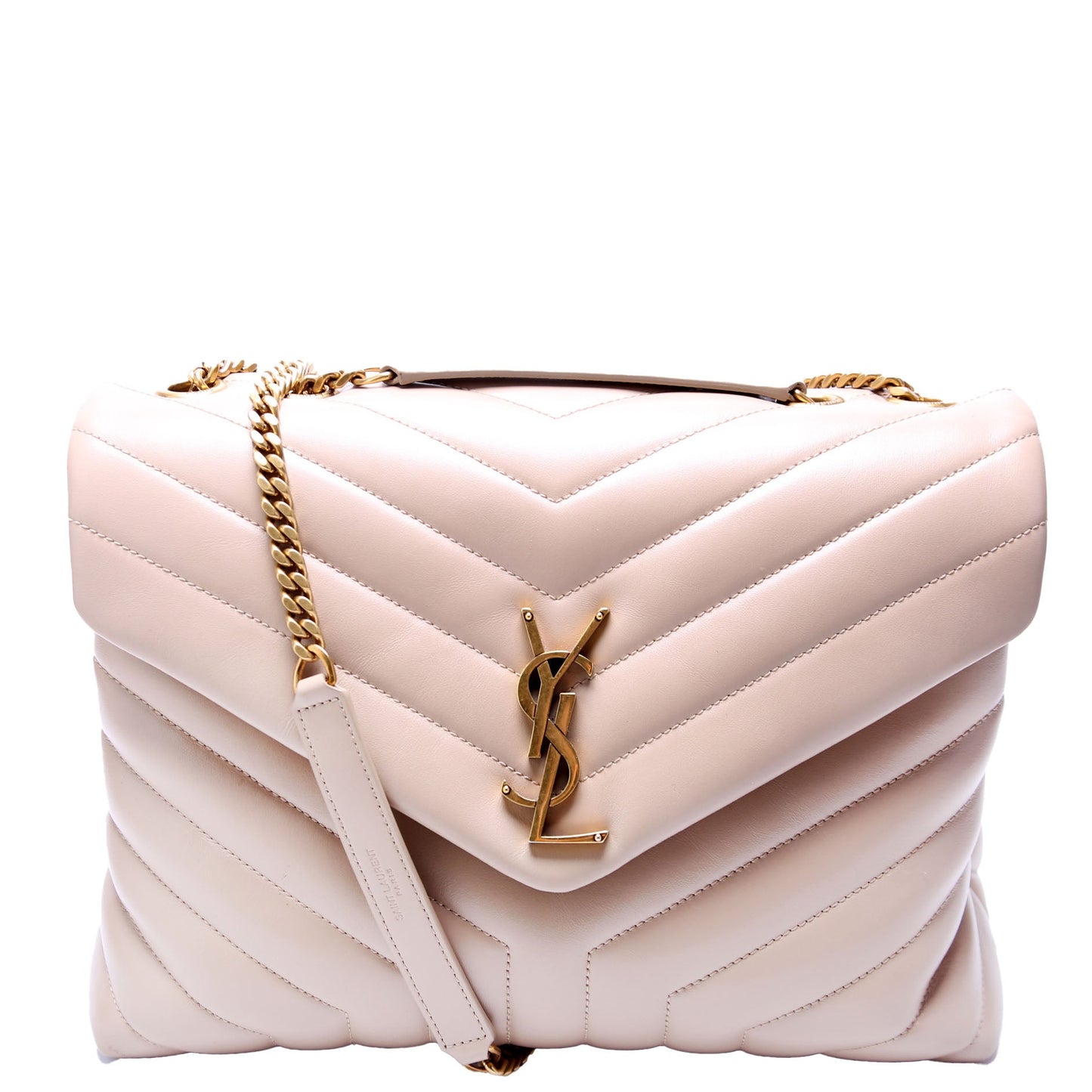 Saint Laurent Loulou Medium Quilted 574946 Beige Bag
