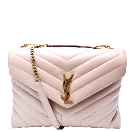 Saint Laurent Loulou Medium Quilted 574946 Beige Bag
