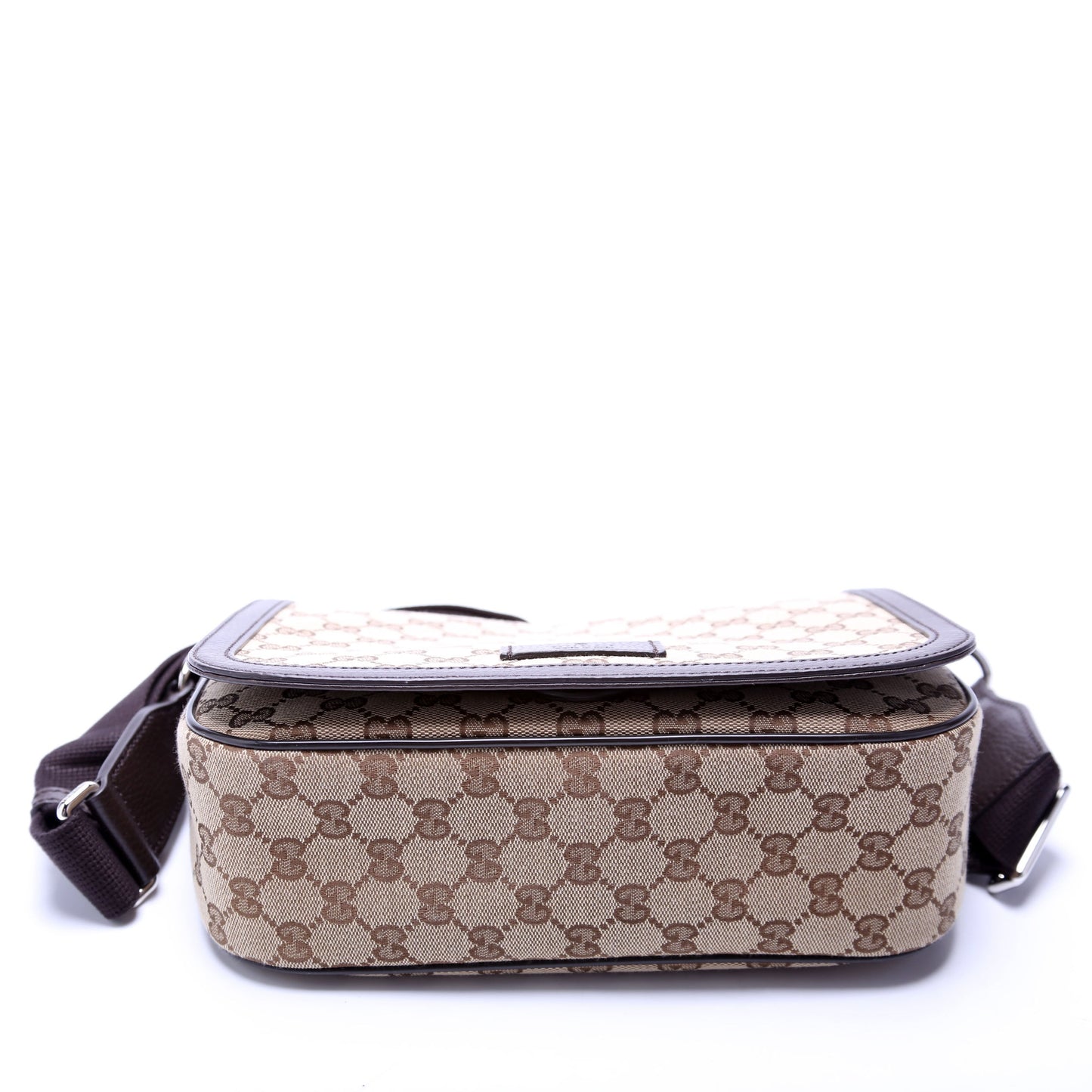 Gucci 449172 GG Canvas Messenger Brown Bag