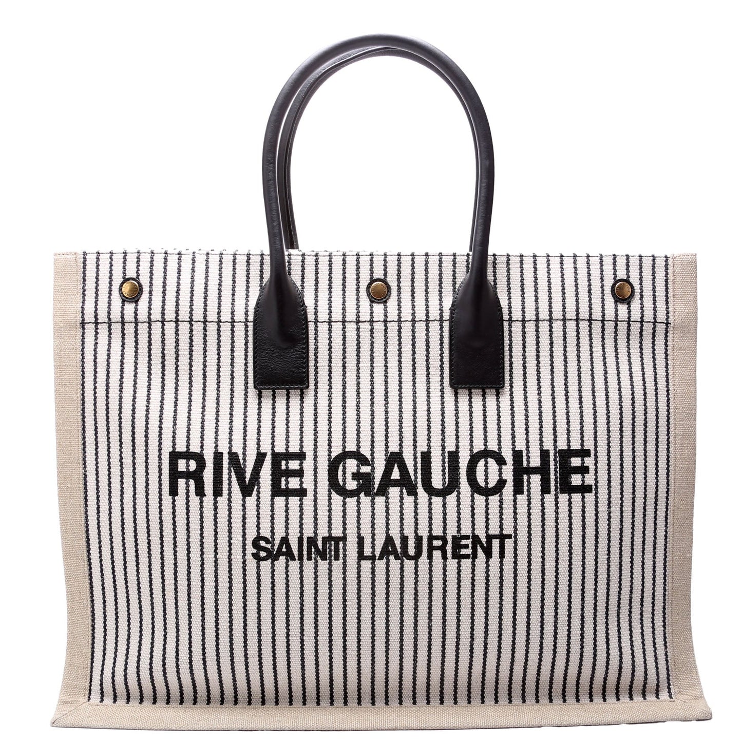 Saint Laurent Rive Gauche Tote Beige/Black Bag