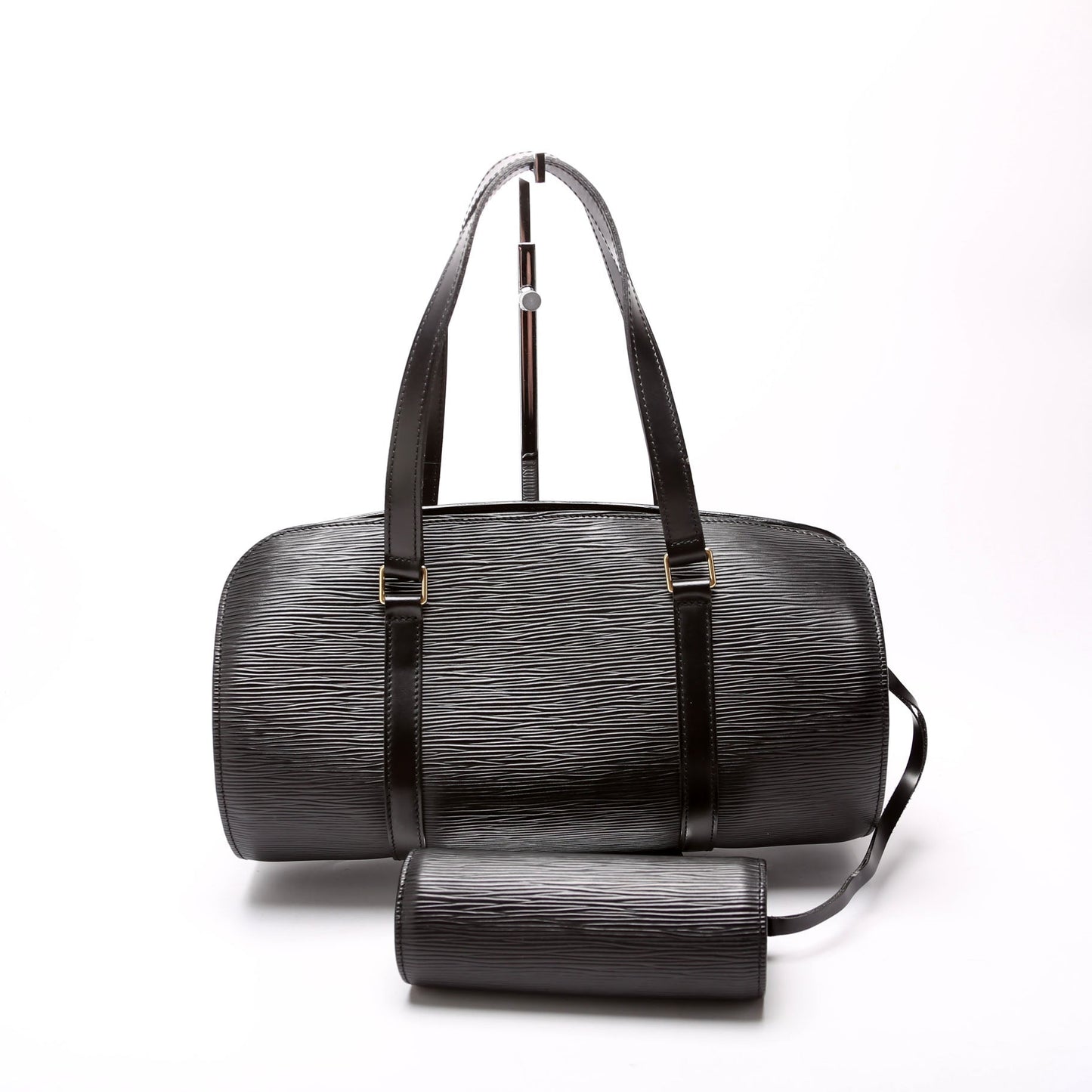 Louis Vuitton Soufflot With Pouch Epi Black