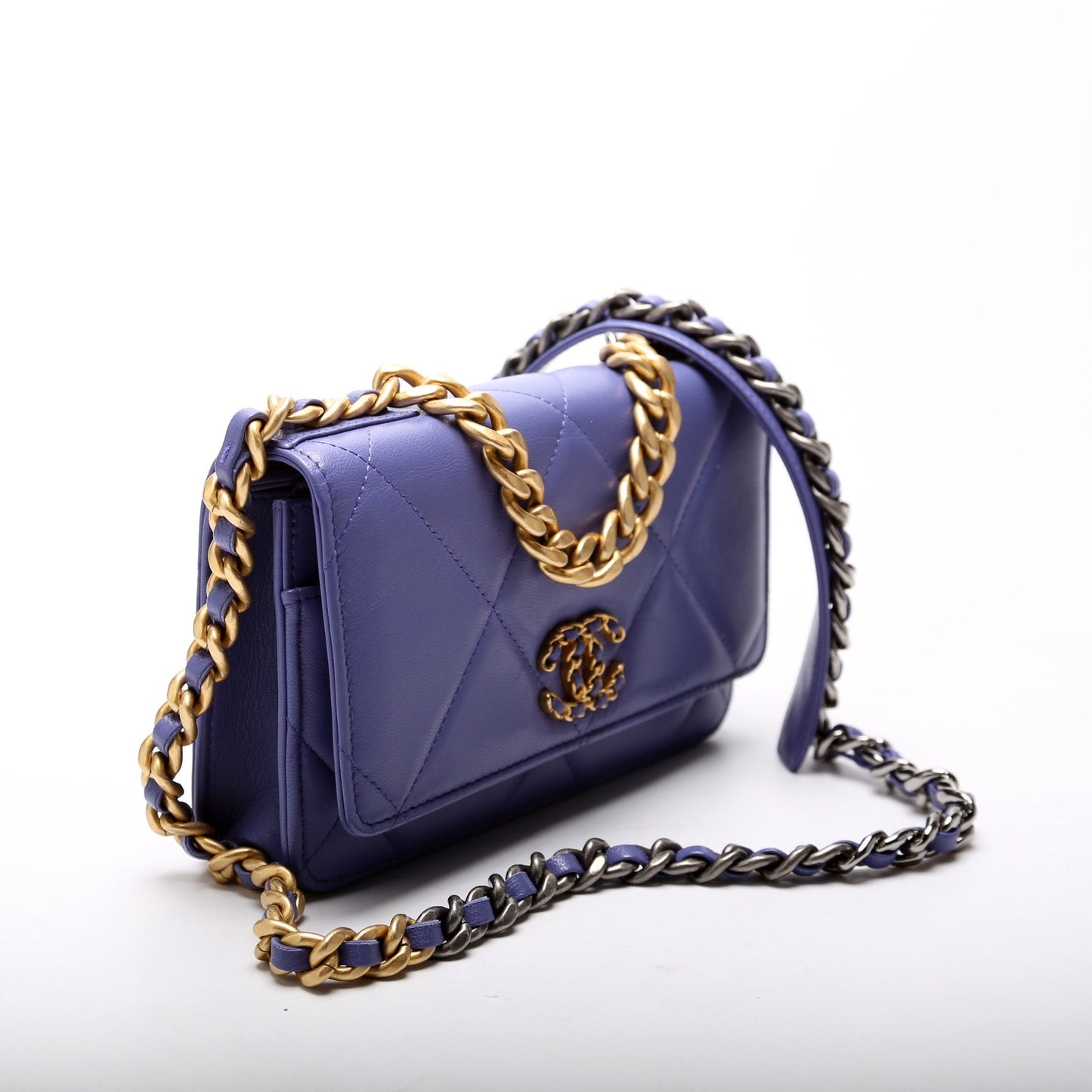 Chanel 19 WOC Quilted Lambskin 30M Purple Bag