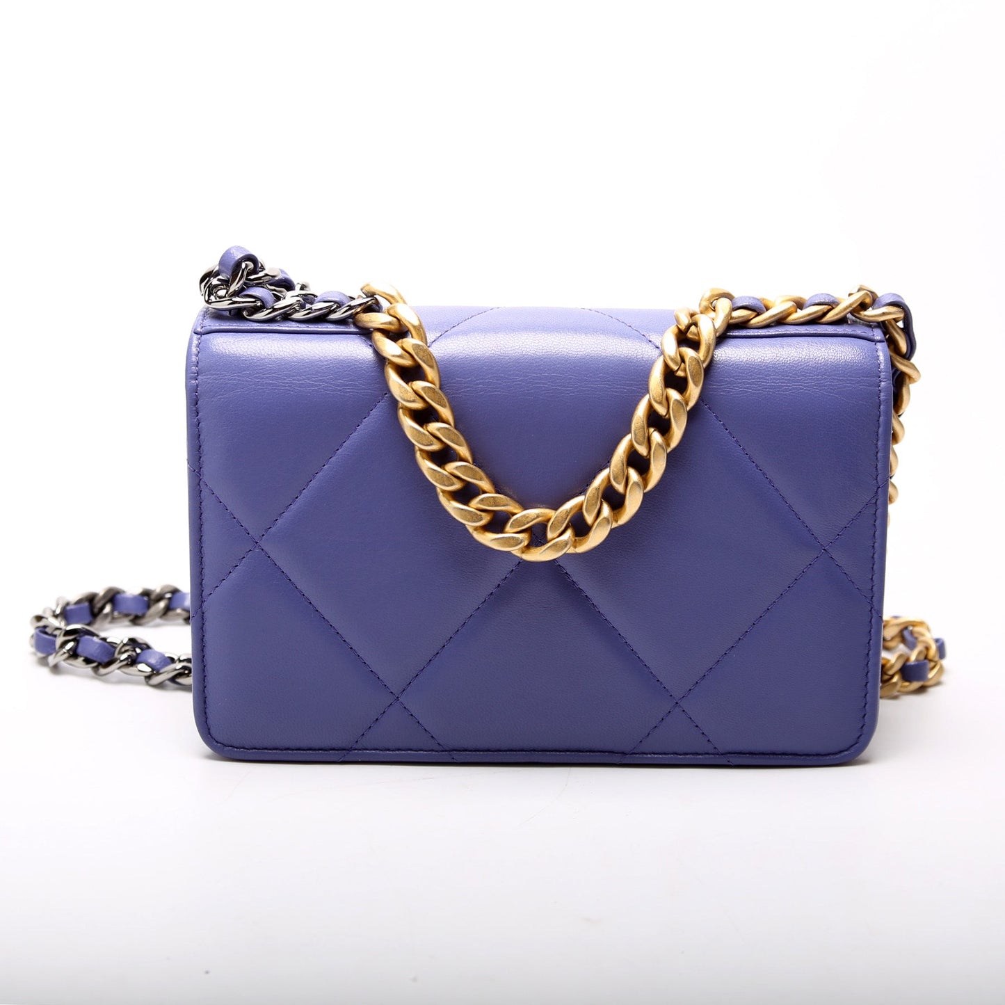 Chanel 19 WOC Quilted Lambskin 30M Purple Bag