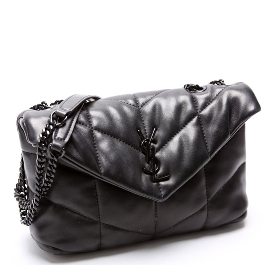 Saint Laurent 759337 Loulou Toy Quilted Lambskin Black Bag
