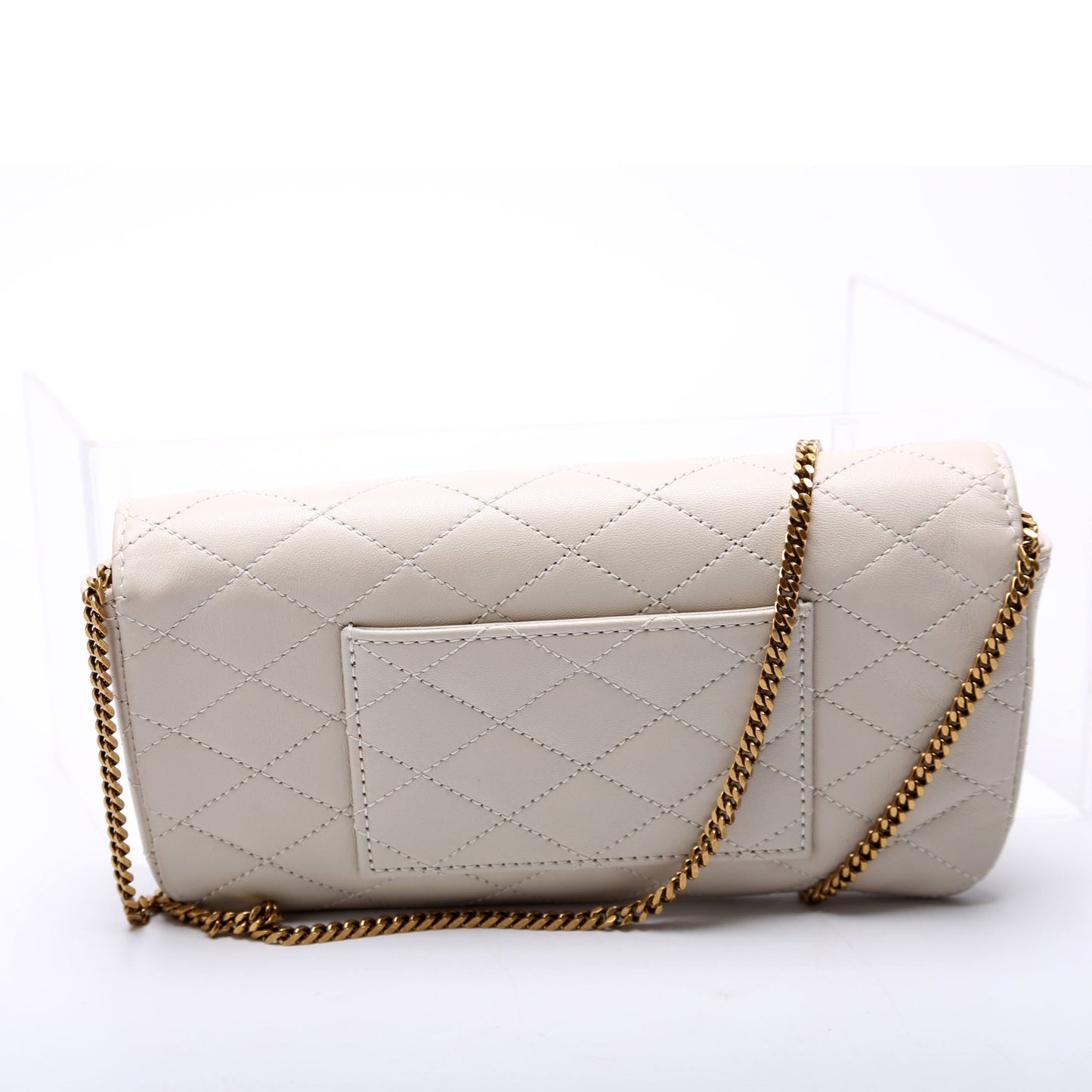 Saint Laurent 754051 Gaby Phone Case Quilted Lambskin White Bag
