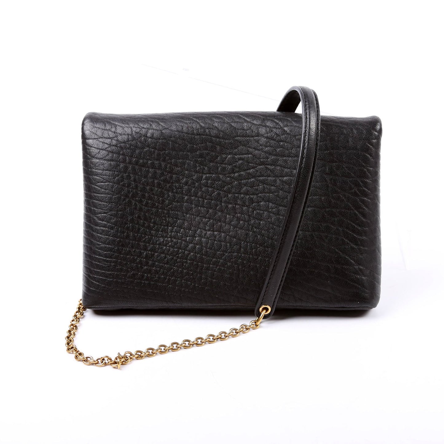 Saint Laurent Cassandre Chain Pouch Lambskin 819271 Black Bag
