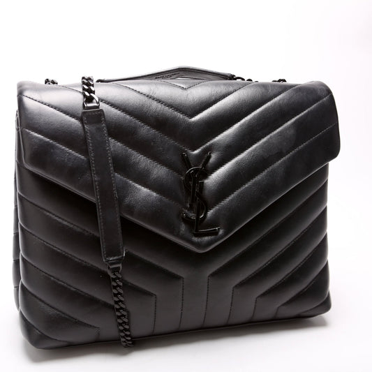 Saint Laurent LouLou Medium Quilted 574946 Black Bag