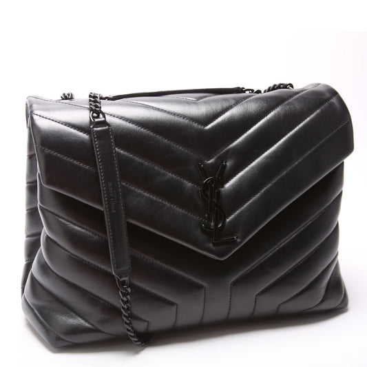 Saint Laurent LouLou Medium Quilted 574946 Black Bag