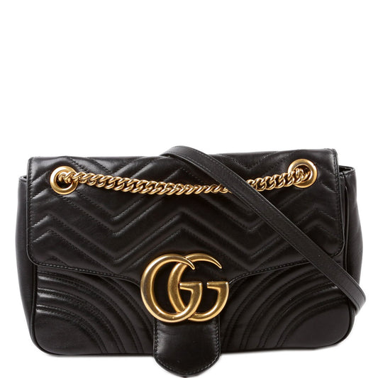Gucci 443496 Marmont Shoulder Black Bag