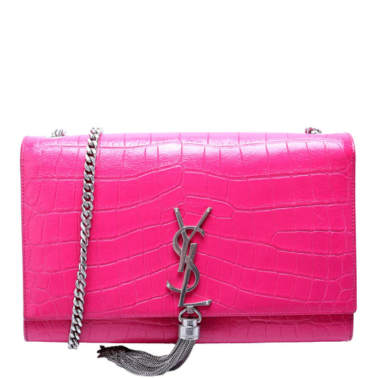Saint Laurent Kate Tassel Satchel Medium 354119 Pink Bag