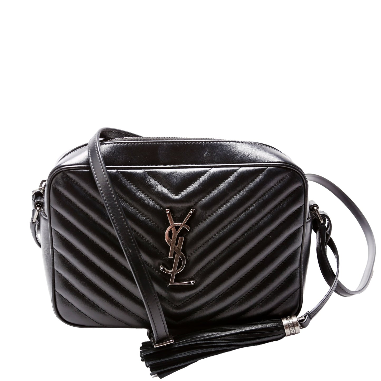 Saint Laurent Lou Camera Quilted 612544 Black Bag