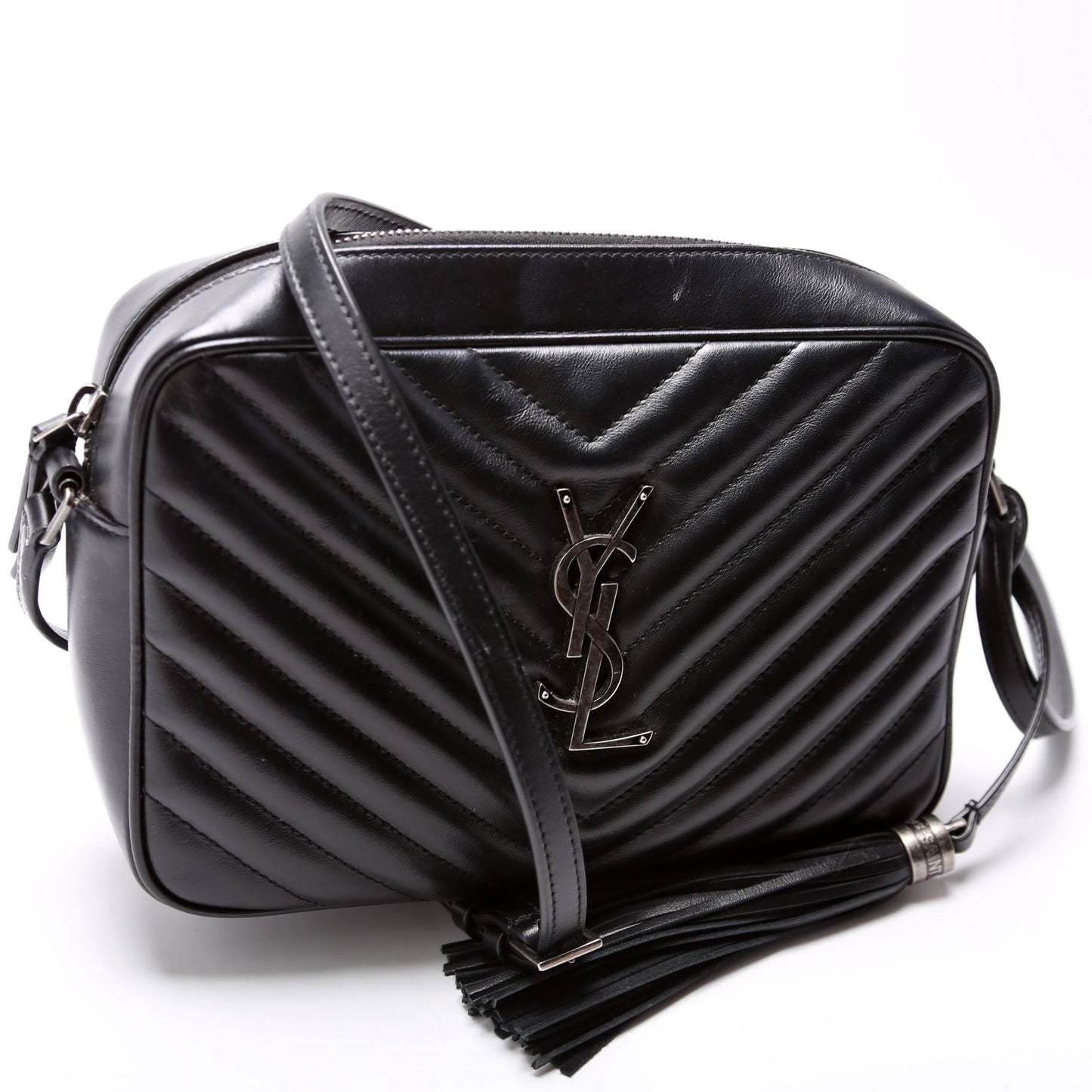 Saint Laurent Lou Camera Quilted 612544 Black Bag